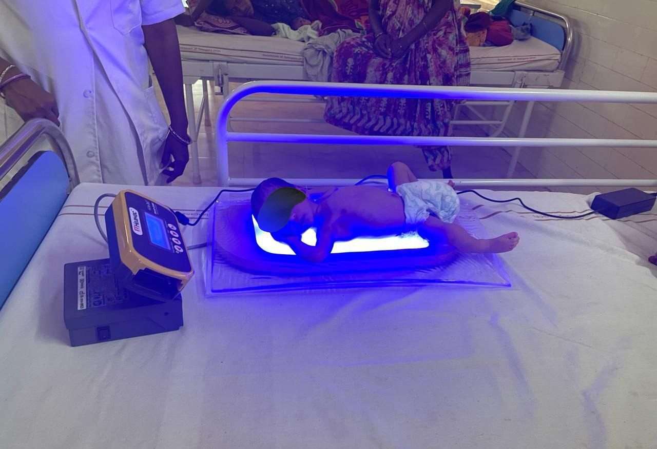 Happy baby after phototherapy